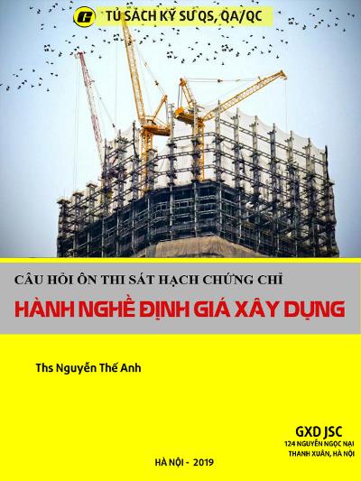 Tài liệu Ôn thi sát hạch chứng chỉ hành nghề định giá xây dựng